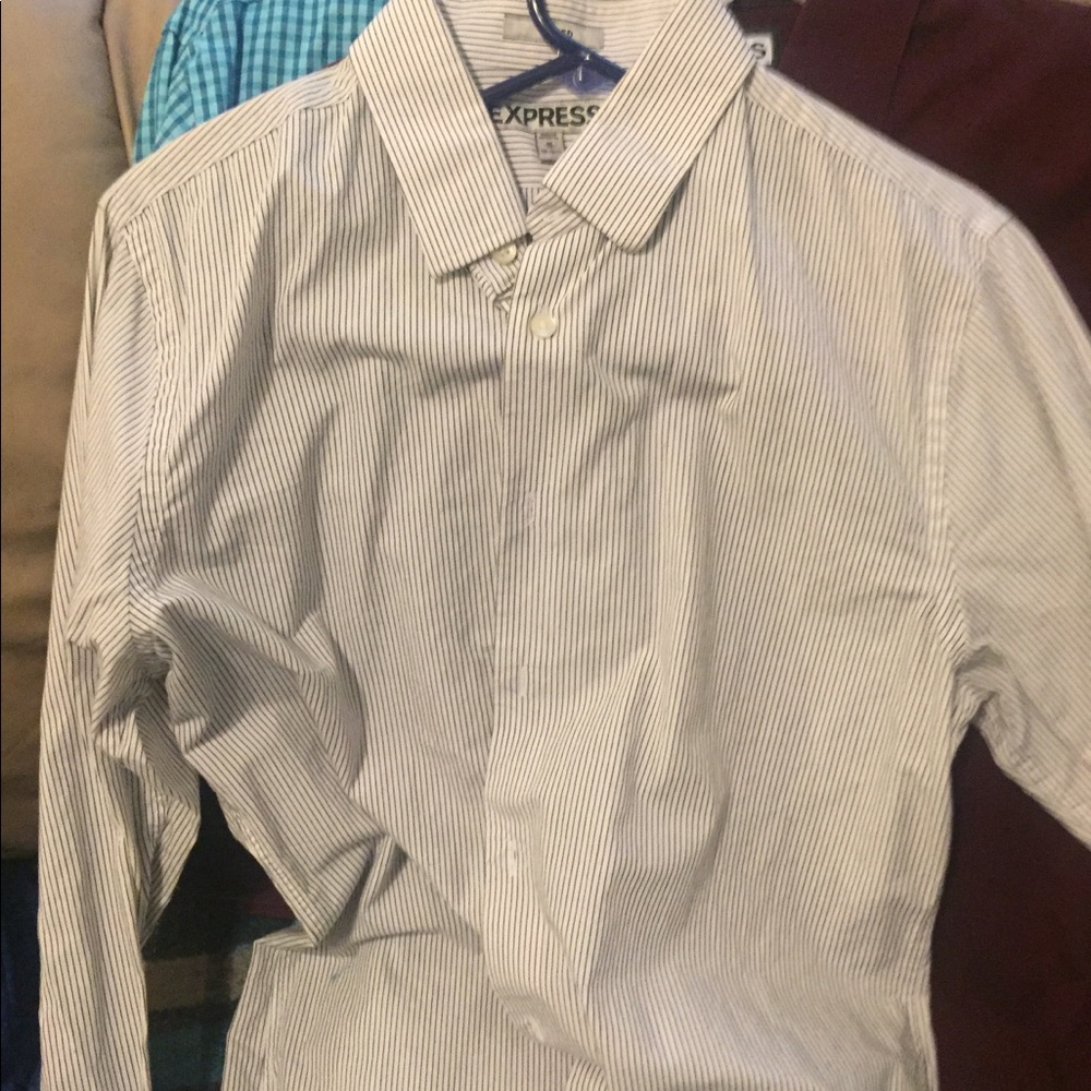 Express fitted long sleeves shirts